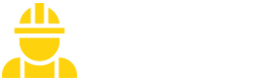 Dave Johnson Construction white and yellow logo