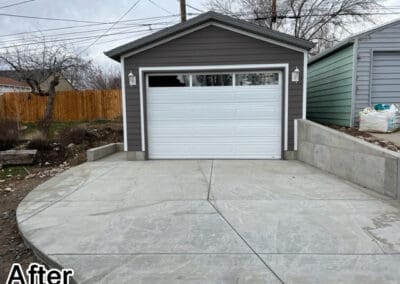 New garage after installation